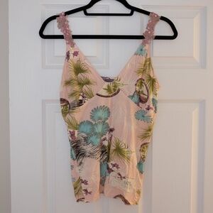 Vintage Halé Bob Floral Print Sleeveless Top